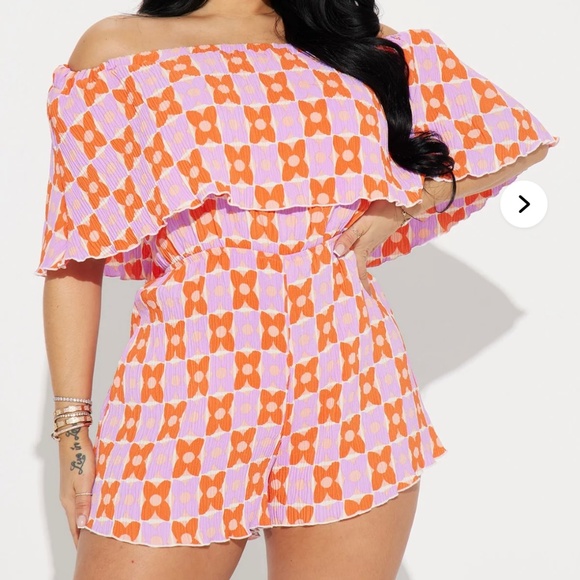 Fashion Nova Play All Day Plisse Romper - Picture 1 of 3